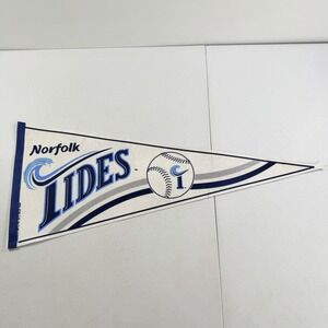 1994 Norfolk Tides Baseball Vintage MiLB Baseball Full Size Pennant‎ Trench Mfg